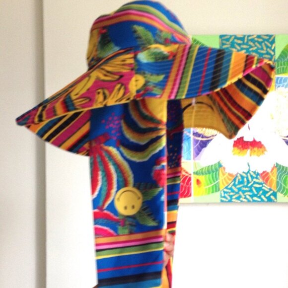 FARM Rio Mixed Scarves Smiley Hat Statement Piece Fun Maximalist Dopamine main image 10